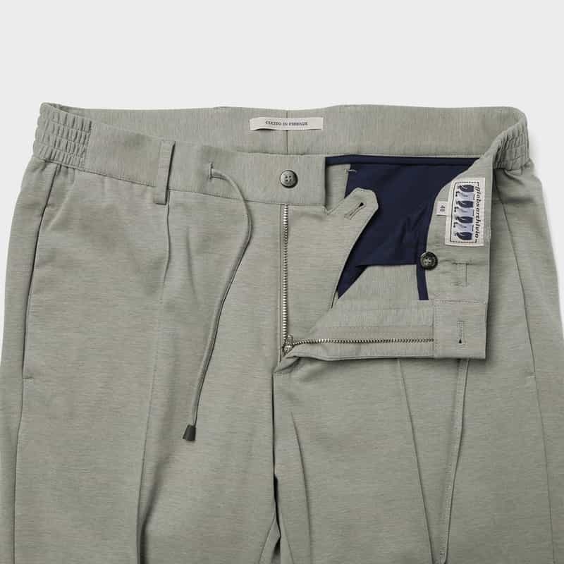 GIABSARCHIVIO GIABSARCHIVIO＜ジャブスアルキヴィオ＞ウォッシャブルジャージーパンツ "MASACCIO" LIGHT GRAY