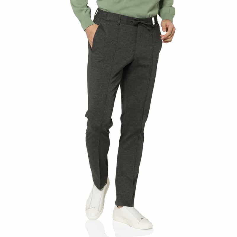 GIABSARCHIVIO GIABSARCHIVIO＜ジャブスアルキヴィオ＞ウォッシャブルジャージーパンツ "MASACCIO" DARK GRAY