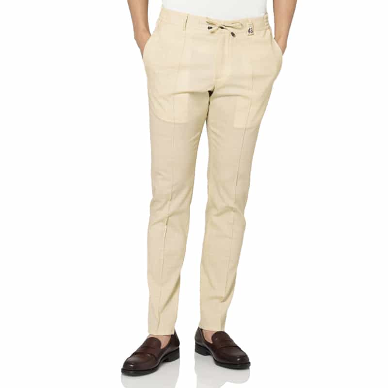 GIABSARCHIVIO GIABSARCHIVIO＜ジャブスアルキヴィオ＞スラックスパンツ “MASACCIO" IVORY