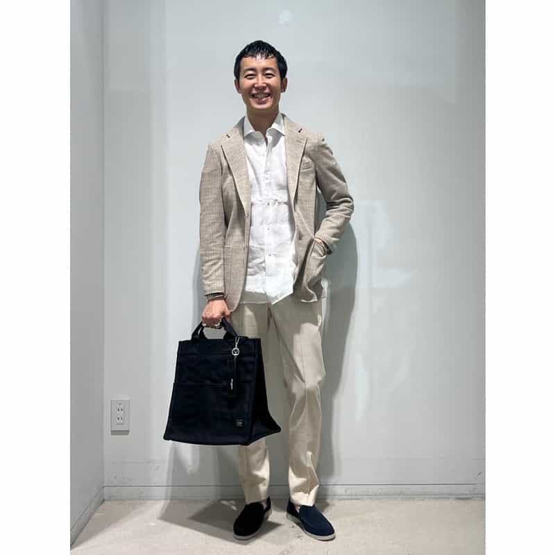 GIABSARCHIVIO GIABSARCHIVIO＜ジャブスアルキヴィオ＞スラックスパンツ “MASACCIO" IVORY