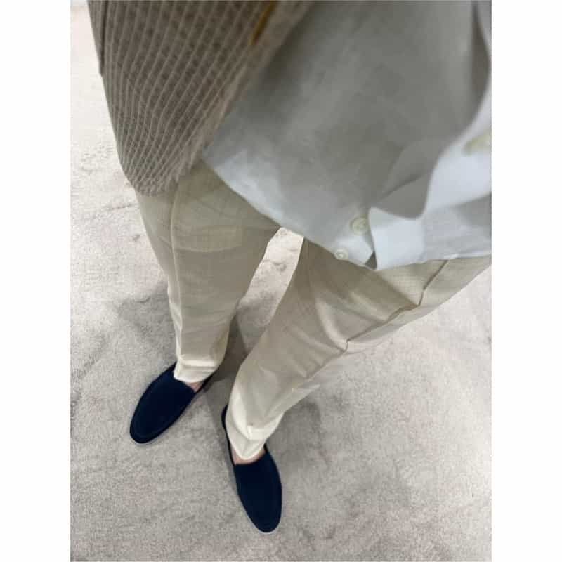GIABSARCHIVIO GIABSARCHIVIO＜ジャブスアルキヴィオ＞スラックスパンツ “MASACCIO" IVORY