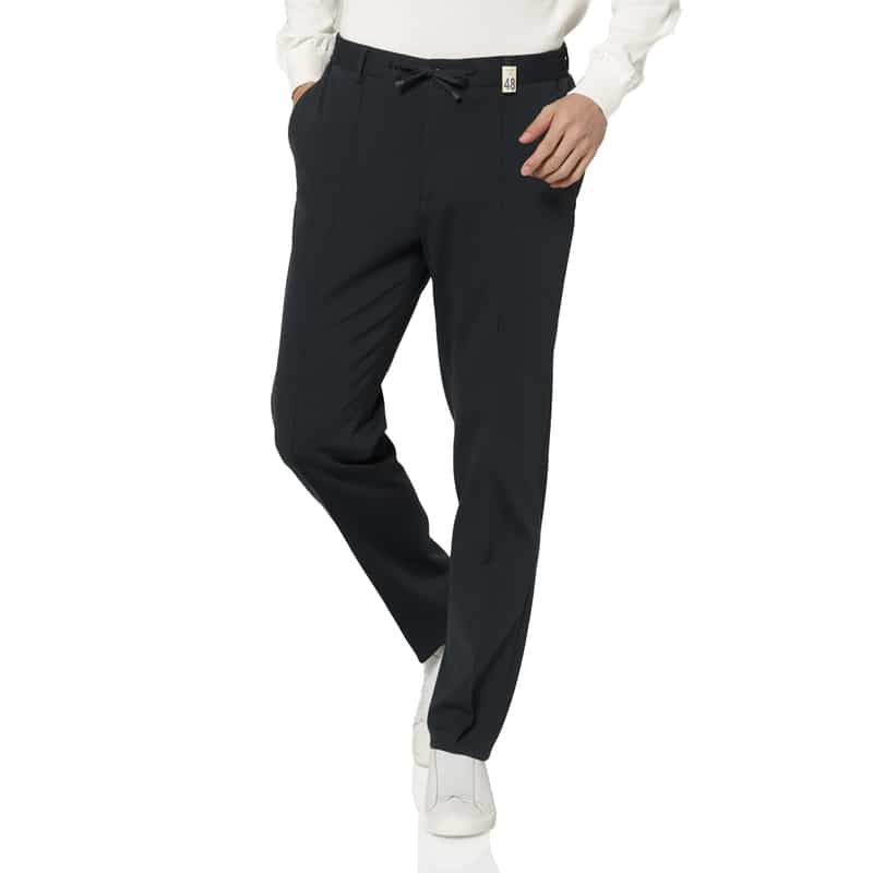 GIABSARCHIVIO GIABSARCHIVIO＜ジャブスアルキヴィオ＞ウォッシャブルジャージーパンツ "MASACCIO" NAVY