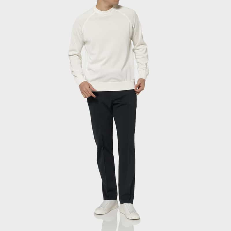 GIABSARCHIVIO GIABSARCHIVIO＜ジャブスアルキヴィオ＞ウォッシャブルジャージーパンツ "MASACCIO" NAVY