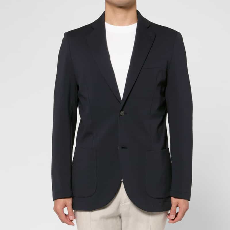 GIABSARCHIVIO GIABSARCHIVIO＜ジャブスアルキヴィオ＞ ウォッシャブル ジャージージャケット"STROZZI" NAVY