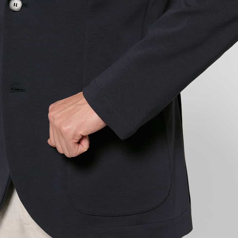 GIABSARCHIVIO GIABSARCHIVIO＜ジャブスアルキヴィオ＞ ウォッシャブル ジャージージャケット"STROZZI" NAVY