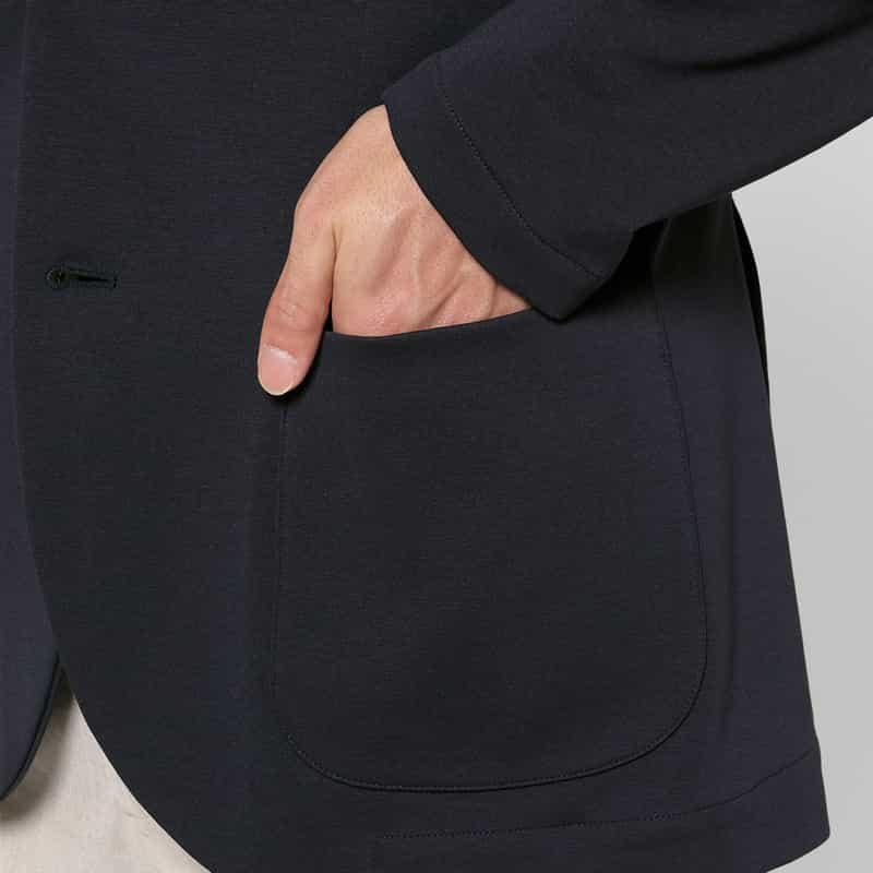 GIABSARCHIVIO GIABSARCHIVIO＜ジャブスアルキヴィオ＞ ウォッシャブル ジャージージャケット"STROZZI" NAVY