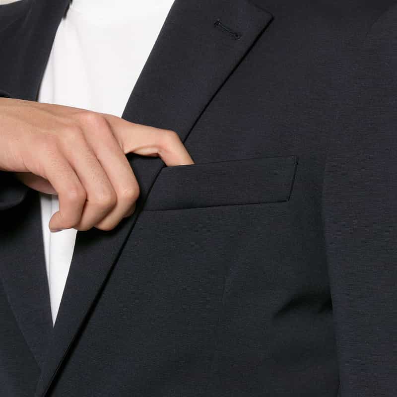 GIABSARCHIVIO GIABSARCHIVIO＜ジャブスアルキヴィオ＞ ウォッシャブル ジャージージャケット"STROZZI" NAVY