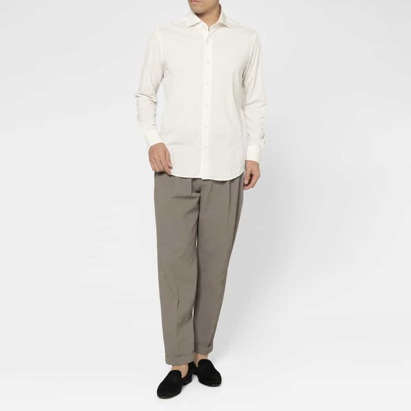 BARNEYS NEW YORK カッタウェイシャツ WHITE