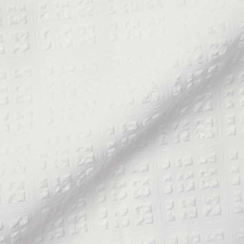 BARNEYS NEW YORK ブロックサッカー地カジュアルシャツ WHITE