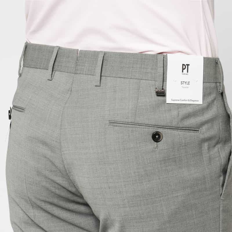 PT TORINO PT TORINO＜ピーティー トリノ＞ テーパードパンツ"SLIM" LIGHT GRAY