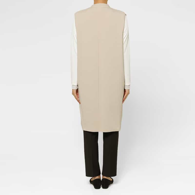 BARNEYS NEW YORK ロングニットジレ IVORY