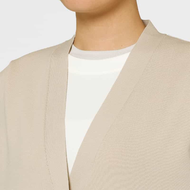 BARNEYS NEW YORK ロングニットジレ IVORY