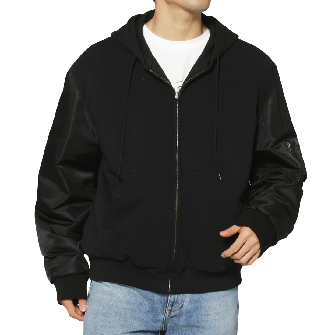 MM6 MAISON MARGIELA＜エムエム6 メゾン マルジェラ＞ コンビネーション スウェットジップアップパーカー