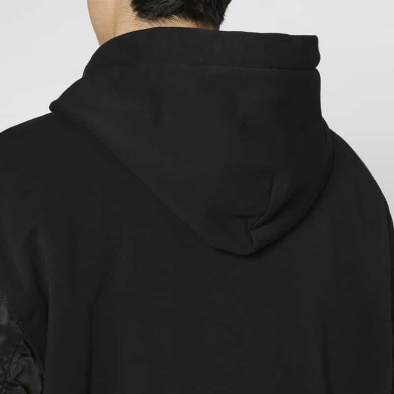 MM6 MAISON MARGIELA MM6 MAISON MARGIELA＜エムエム6 メゾン マルジェラ＞ コンビネーション スウェットジップアップパーカー BLACK