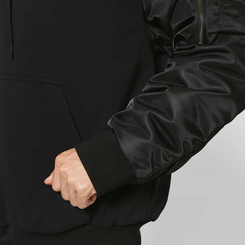 MM6 MAISON MARGIELA MM6 MAISON MARGIELA＜エムエム6 メゾン マルジェラ＞ コンビネーション スウェットジップアップパーカー BLACK