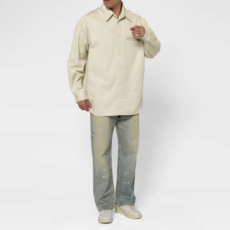 MM6 MAISON MARGIELA MM6 MAISON MARGIELA＜エムエム6 メゾン マルジェラ＞ ロングスリーブカジュアルシャツ BEIGE