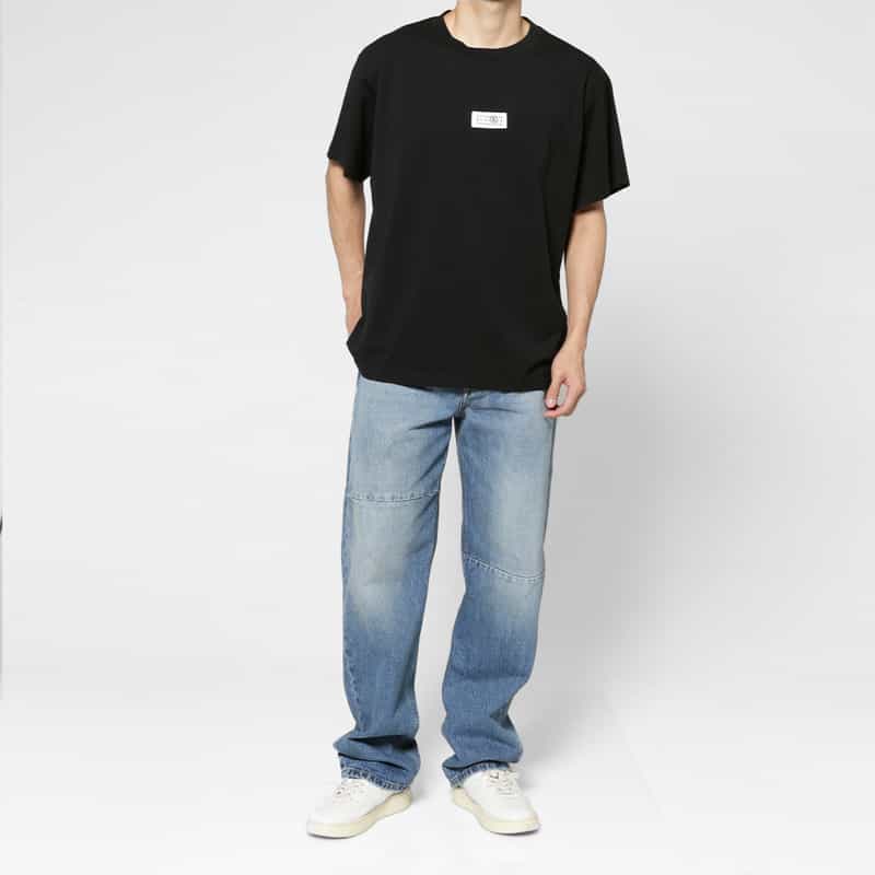 MM6 MAISON MARGIELA MM6 MAISON MARGIELA＜エムエム6 メゾン マルジェラ＞ ロゴ入りTシャツ BLACK