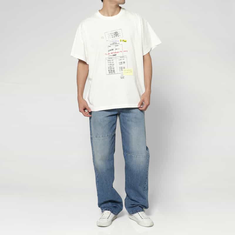 MM6 MAISON MARGIELA MM6 MAISON MARGIELA＜エムエム6 メゾン マルジェラ＞ ロゴ入りTシャツ WHITE