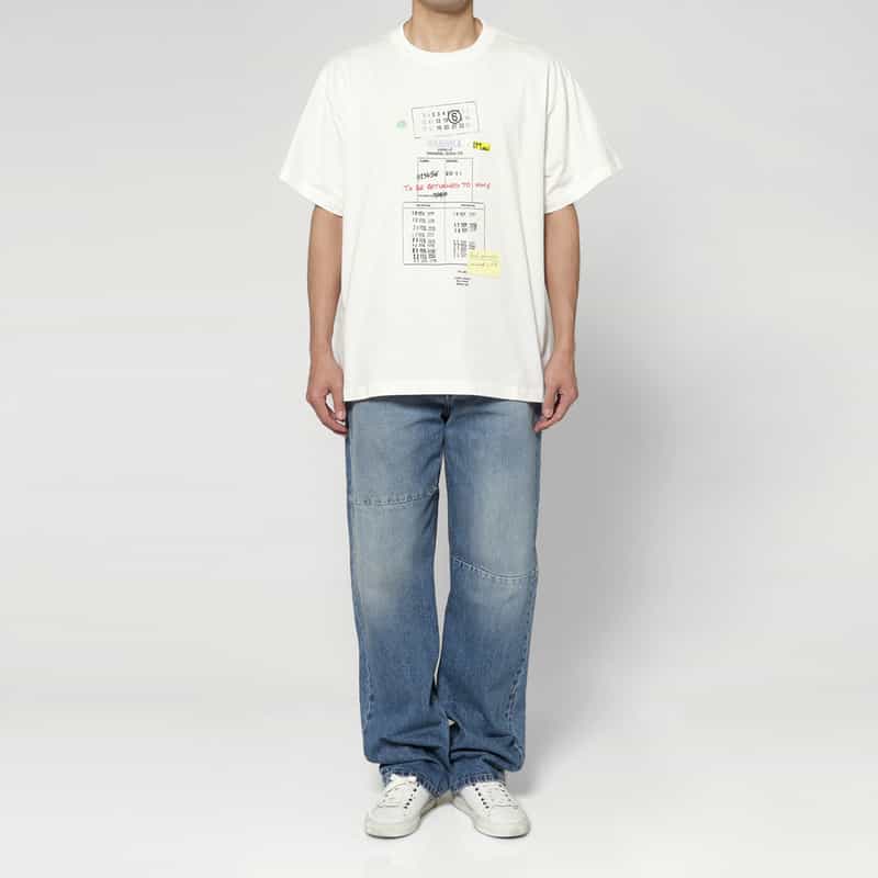 MM6 MAISON MARGIELA MM6 MAISON MARGIELA＜エムエム6 メゾン マルジェラ＞ ロゴ入りTシャツ WHITE