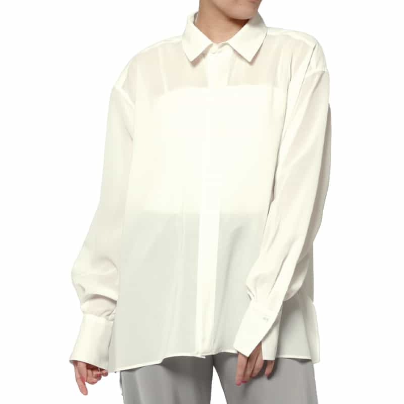 ウォッシャブル オーガンジー オーバーシャツ