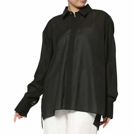 ウォッシャブル オーガンジー オーバーシャツ