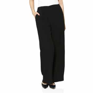 ウォッシャブル バックサテンジョーゼット ワイドパンツ