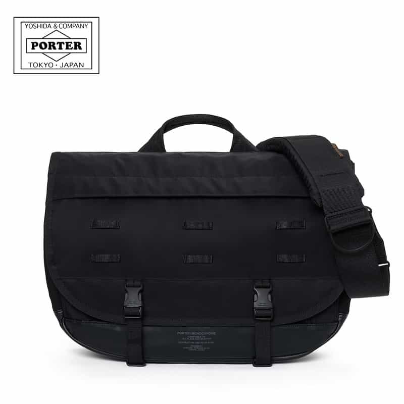 PORTER PORTER＜ポーター＞MONOCHROME "MESSENGER BAG" BLACK