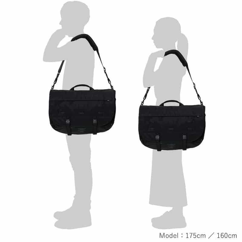 PORTER PORTER＜ポーター＞MONOCHROME "MESSENGER BAG" BLACK