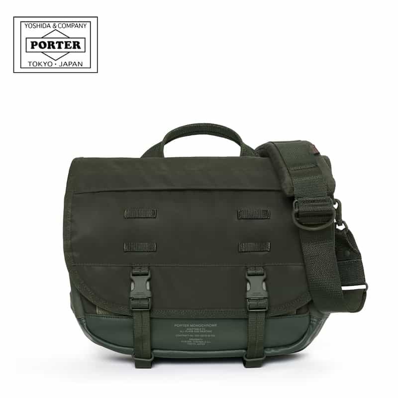 PORTER PORTER＜ポーター＞MONOCHROME "MESSENGER BAG (S)" KHAKI