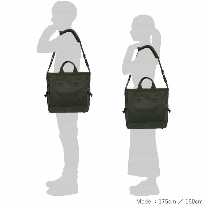 PORTER PORTER＜ポーター＞MONOCHROME "2WAY TOTE BAG" KHAKI