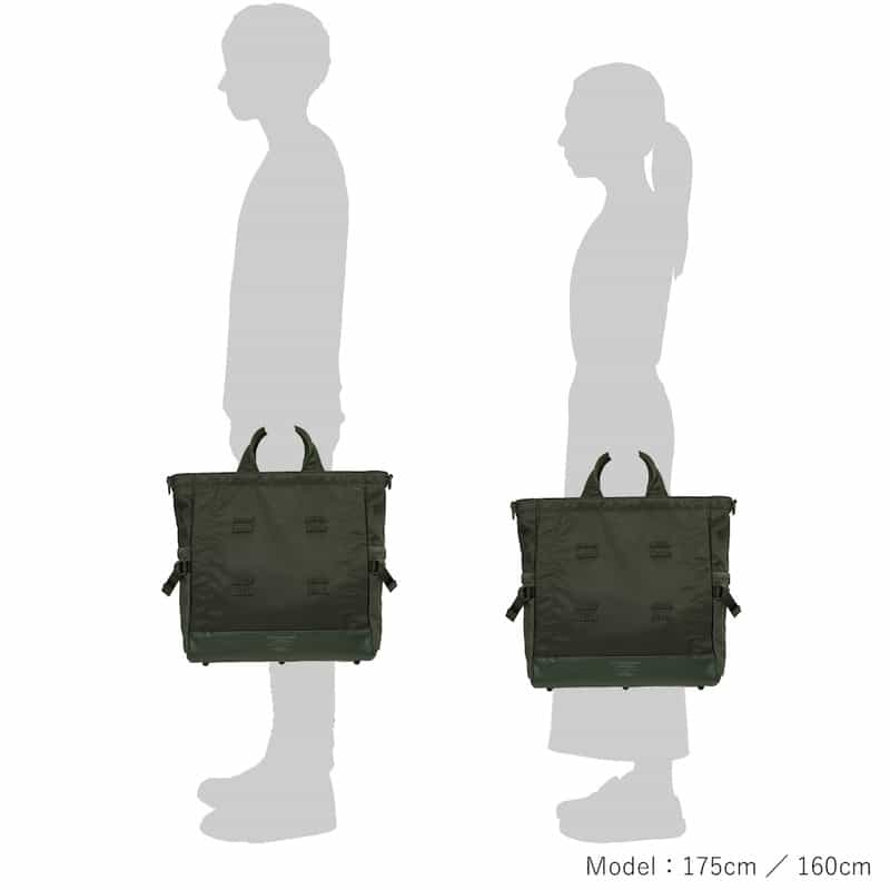 PORTER PORTER＜ポーター＞MONOCHROME "2WAY TOTE BAG" KHAKI