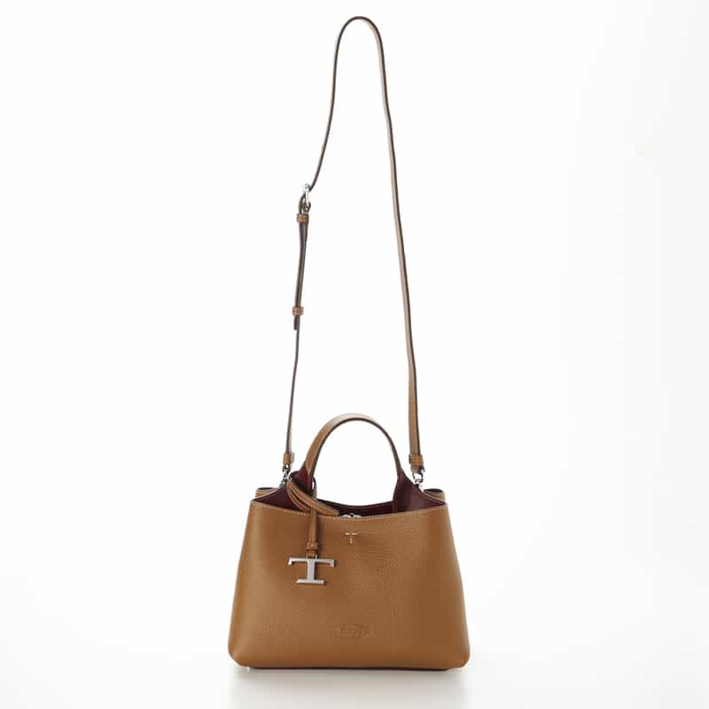 TOD’S TOD'S ＜トッズ＞ レザーミニワンハンドルバッグ “T Timeless“ CAMEL