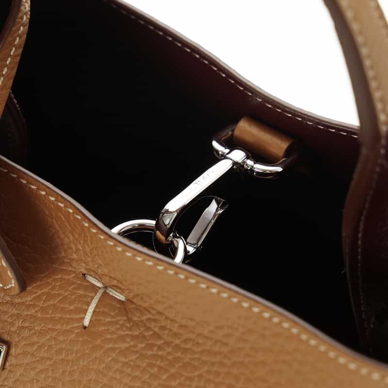 TOD’S TOD'S ＜トッズ＞ レザーミニワンハンドルバッグ “T Timeless“ CAMEL
