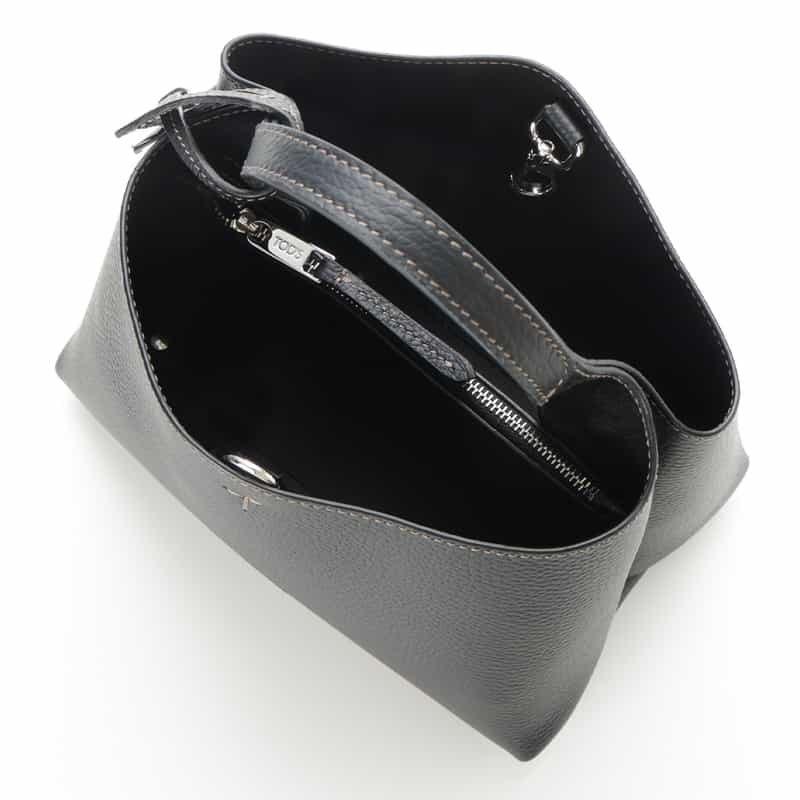 TOD’S TOD'S ＜トッズ＞ レザーミニワンハンドルバッグ “T Timeless“ BLACK