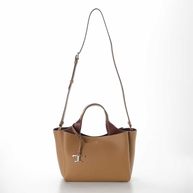 TOD’S TOD'S ＜トッズ＞ レザーミニトートバッグ “T Timeless“ CAMEL