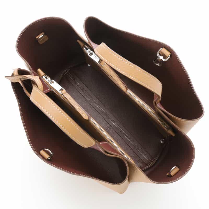 TOD’S TOD'S ＜トッズ＞ レザーミニトートバッグ “T Timeless“ CAMEL
