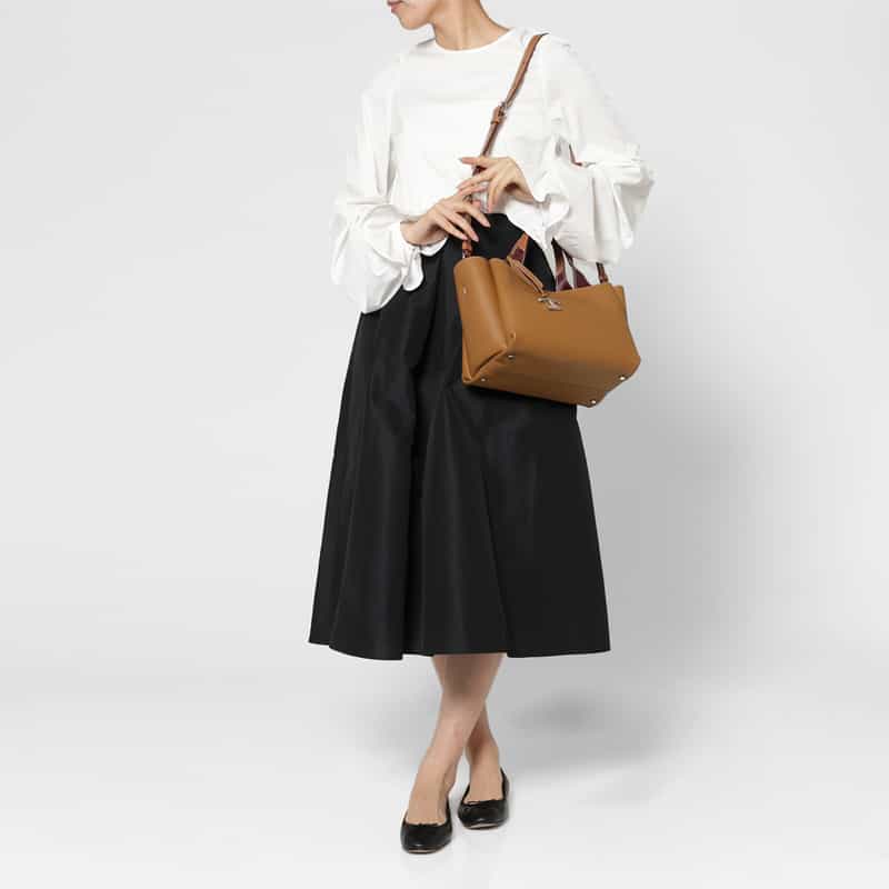 TOD’S TOD'S ＜トッズ＞ レザーミニトートバッグ “T Timeless“ CAMEL