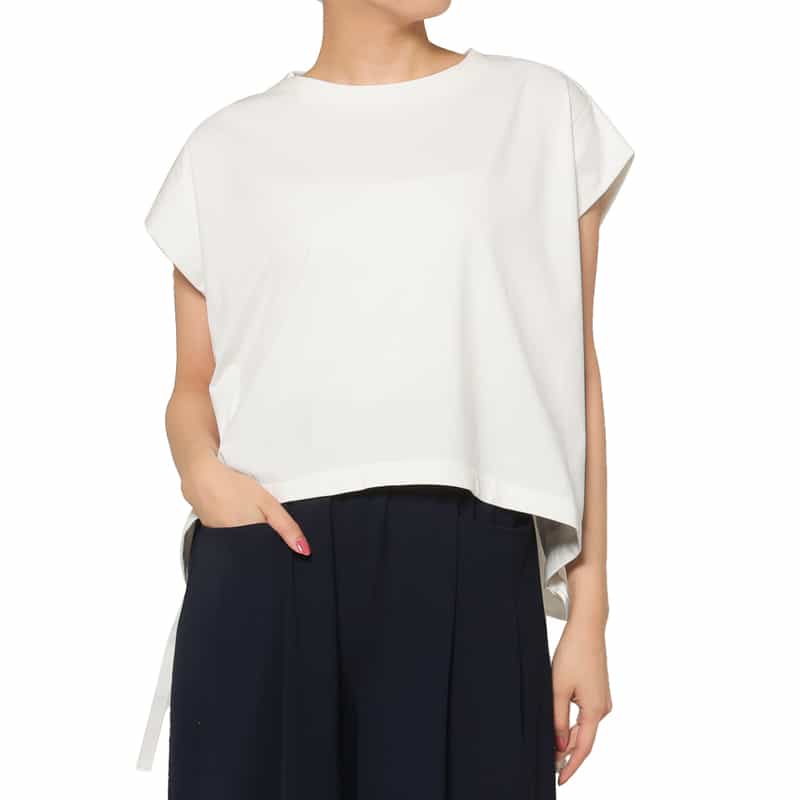 BARNEYS NEW YORK サイドドローストリング カットソー WHITE