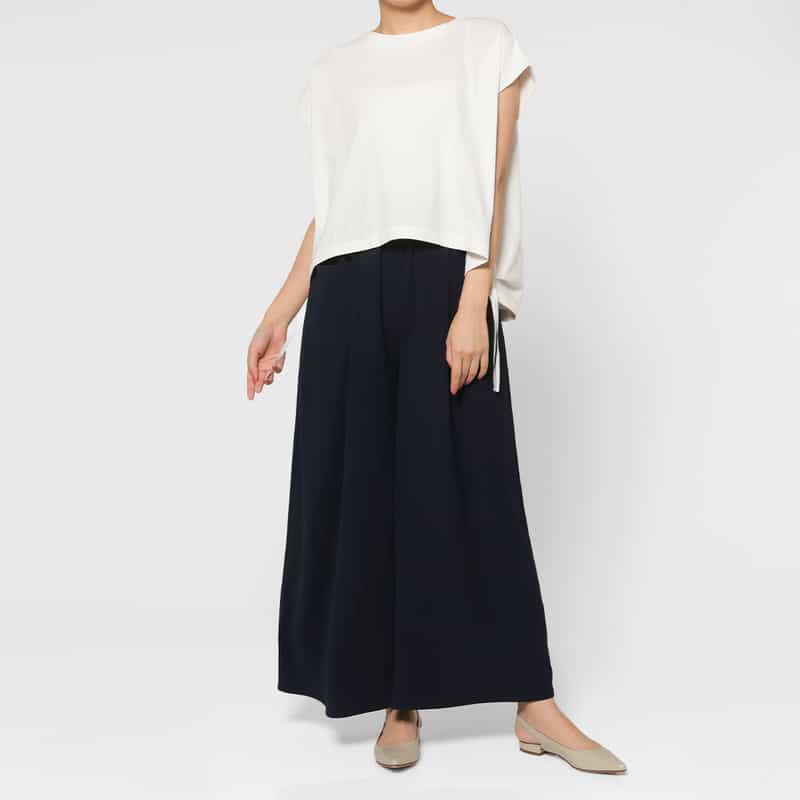 BARNEYS NEW YORK サイドドローストリング カットソー WHITE