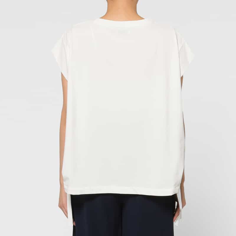 BARNEYS NEW YORK サイドドローストリング カットソー WHITE