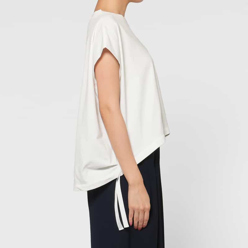 BARNEYS NEW YORK サイドドローストリング カットソー WHITE
