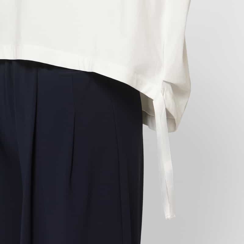 BARNEYS NEW YORK サイドドローストリング カットソー WHITE