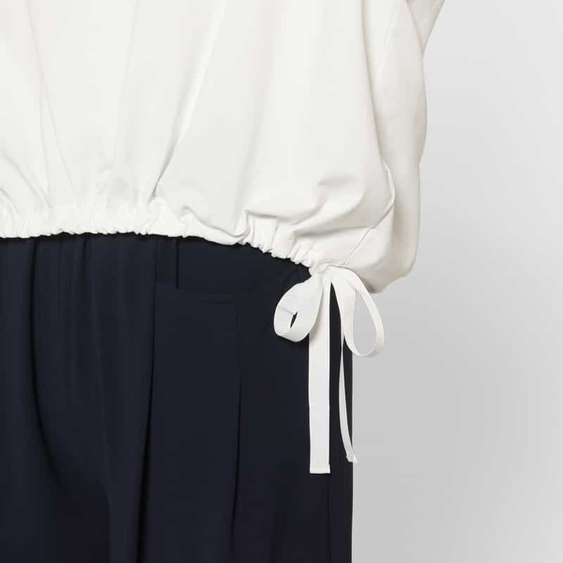 BARNEYS NEW YORK サイドドローストリング カットソー WHITE