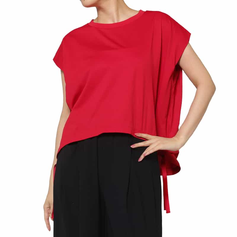 BARNEYS NEW YORK サイドドローストリング カットソー RED