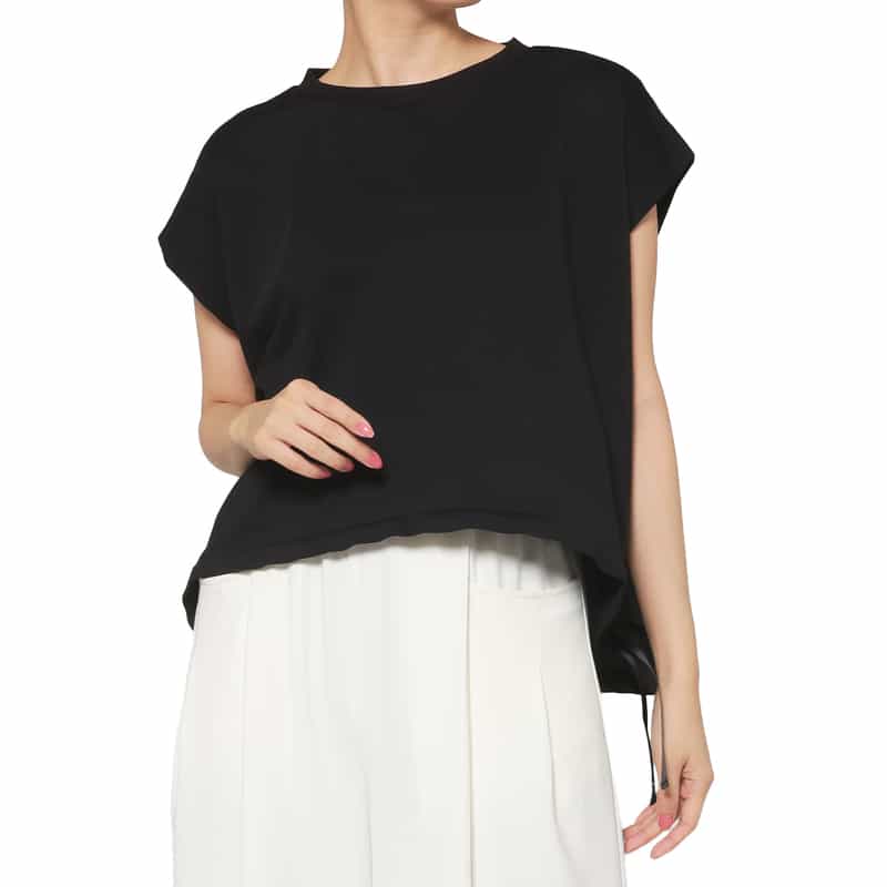 BARNEYS NEW YORK サイドドローストリング カットソー BLACK