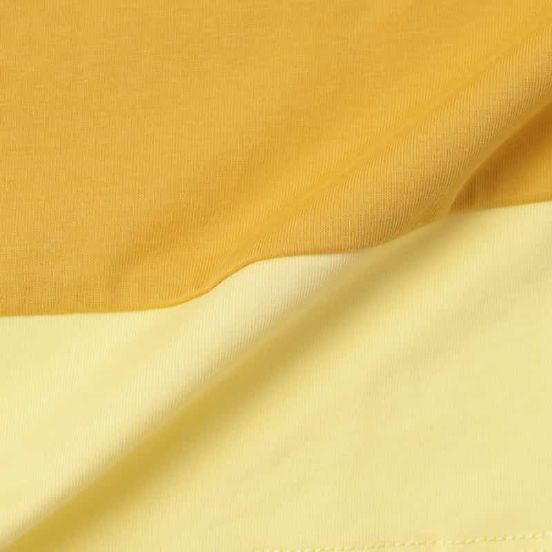 BARNEYS NEW YORK ウォッシャブル  カラートリムデザイン ノースリーブロングドレス YELLOW