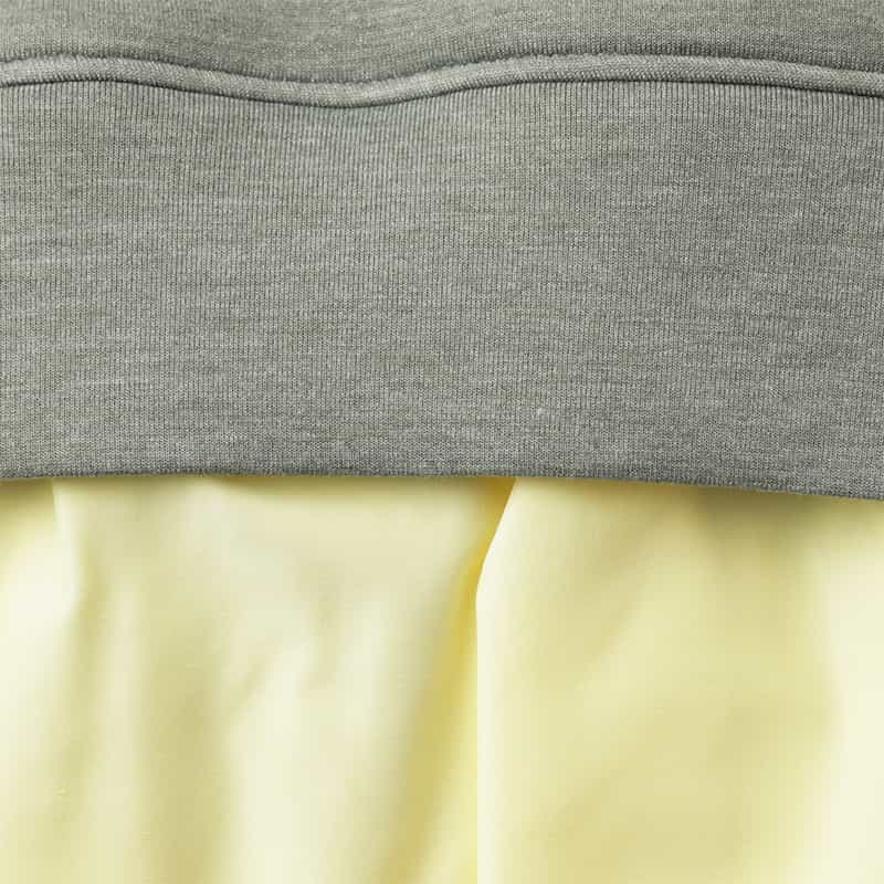 BARNEYS NEW YORK ウォッシャブル 異素材コンビネーション フレアヘムプルオーバー GRAY