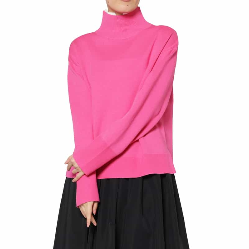 ウォッシャブル 2枚襟デザインニットプルオーバー