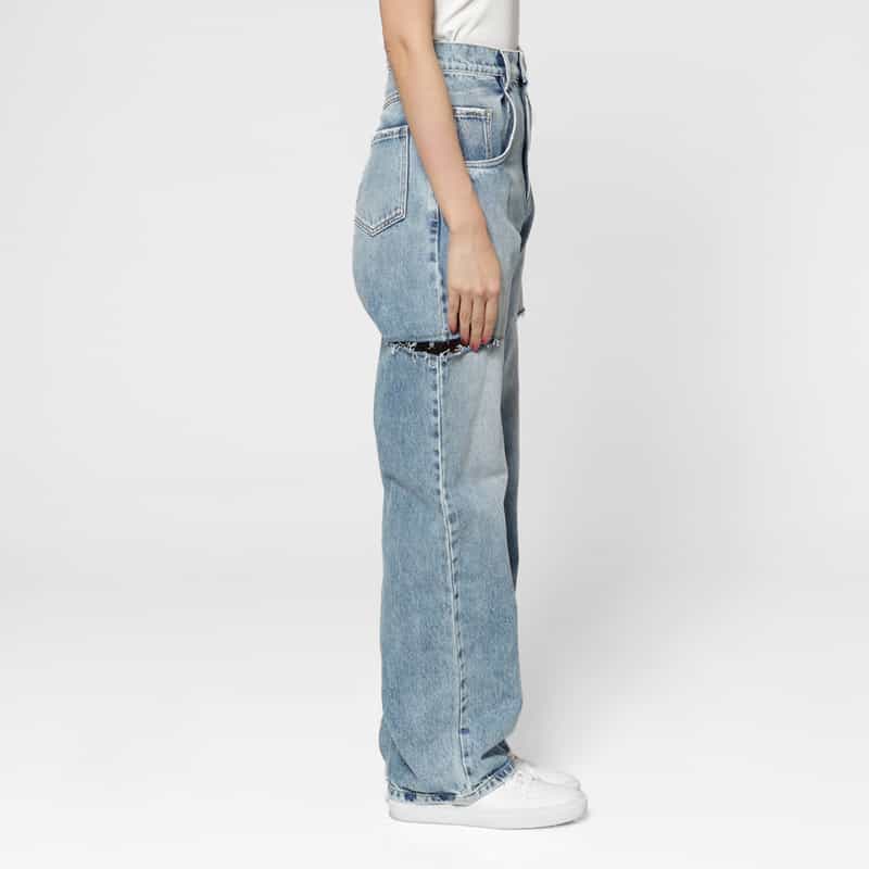 MAISON MARGIELA MAISON MARGLELA ＜メゾンマルジェラ＞ カットオフ5ポケットデニムパンツ LIGHT BLUE