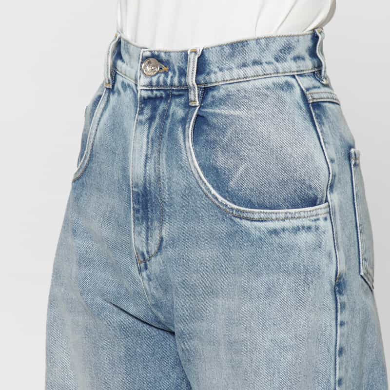 MAISON MARGIELA MAISON MARGLELA ＜メゾンマルジェラ＞ カットオフ5ポケットデニムパンツ LIGHT BLUE